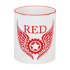 Заказать кружку в Москве. Кружка с цветной ручкой и ободком RED'S Logo от RED'S - готовые дизайны и нанесение принтов.