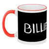 Заказать кружку в Москве. Кружка с цветной ручкой и ободком Billie Eilish от DESIGNER   - готовые дизайны и нанесение принтов.
