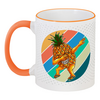 Заказать кружку в Москве. Кружка с цветной ручкой и ободком ❖Pineapple❖ от balden - готовые дизайны и нанесение принтов.