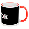 Заказать кружку в Москве. Кружка с цветной ручкой и ободком TikTok  от DESIGNER   - готовые дизайны и нанесение принтов.