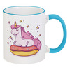 Заказать кружку в Москве. Кружка с цветной ручкой и ободком Unicorn Donut от Jimmy Flash - готовые дизайны и нанесение принтов.