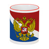 Заказать кружку в Москве. Кружка с цветной ручкой и ободком Флаг России от THE_NISE  - готовые дизайны и нанесение принтов.