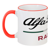 Заказать кружку в Москве. Кружка с цветной ручкой и ободком Alfa Romeo (Racing) от TheAndarz  - готовые дизайны и нанесение принтов.