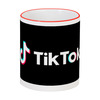 Заказать кружку в Москве. Кружка с цветной ручкой и ободком TikTok  от DESIGNER   - готовые дизайны и нанесение принтов.