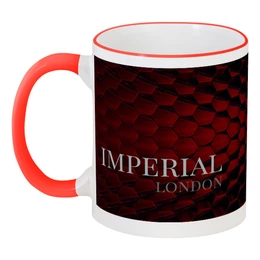 Заказать кружку в Москве. Кружка с цветной ручкой и ободком Коллекция imperial. от inna144144@mail.ru - готовые дизайны и нанесение принтов.