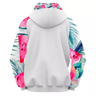 Заказать премиальную одежду в Москве. Толстовка с цветным капюшоном и рукавами Арбузик от Александр Серебренников - готовые дизайны и нанесение принтов.