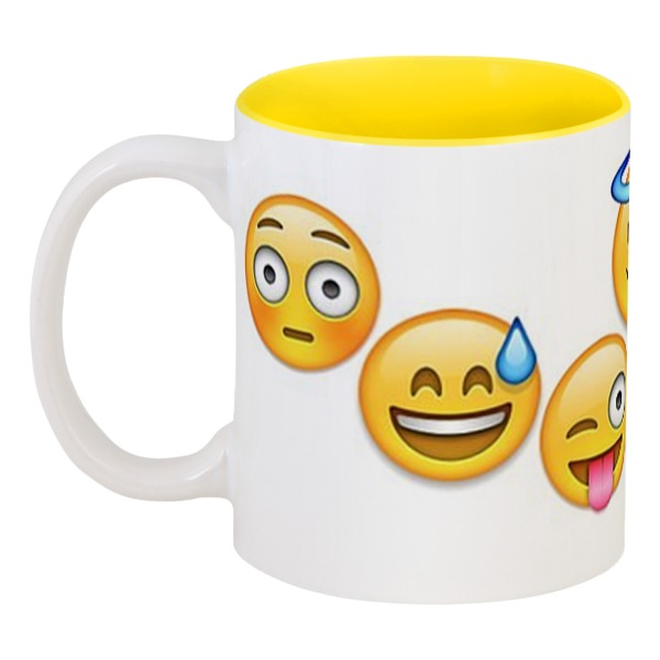 Printio Кружка цветная внутри Emoji printio 3d кружка 🔥 emoji cup 👍