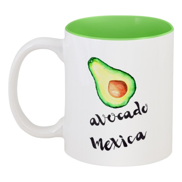 Printio Кружка цветная внутри Avocado mexica кружка значение имени алина 330 мл 1 шт именная кружка подарок для алины