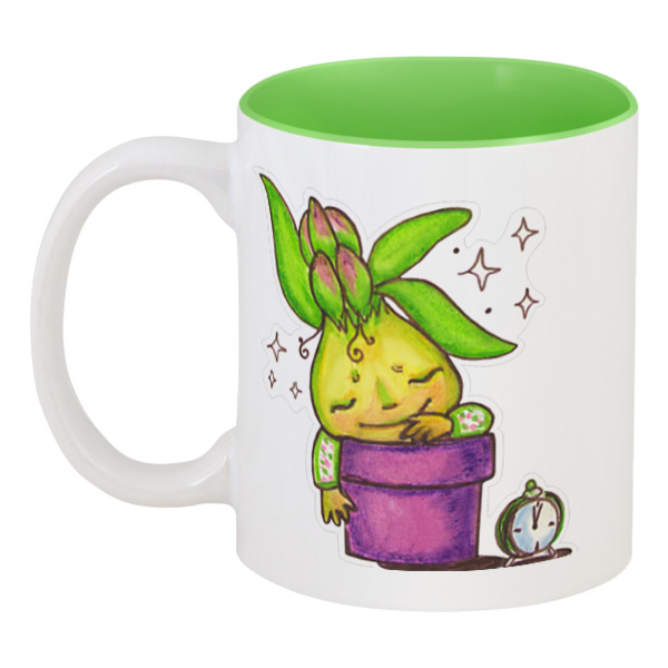 Printio Кружка цветная внутри Влюбленный гиацинт. мне снишься ты... чай зелёный nadin весенний первоцвет уп 60 100 г