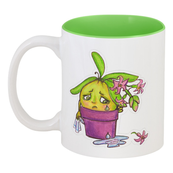 Printio Кружка цветная внутри Весенний гиацинт.. я скучаю по тебе. чай зелёный nadin весенний первоцвет уп 60 100 г