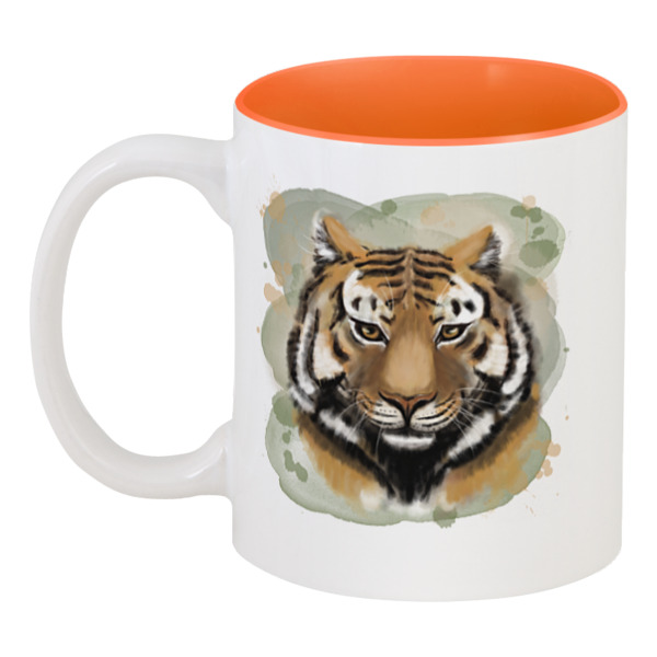 Printio Кружка цветная внутри Красивый тигр мягкая игрушка тигр сидячий 23 см оранжевый символ 2022 года
