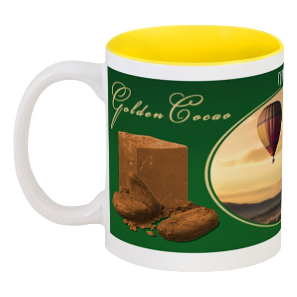 цена Printio Кружка цветная внутри Golden cacao