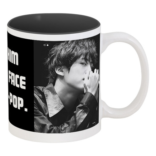 Заказать кружку в Москве. Кружка цветная внутри K-pop, BTS Jin от vika0568@bk.ru - готовые дизайны и нанесение принтов.