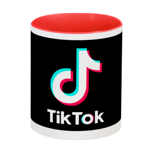 Заказать кружку в Москве. Кружка цветная внутри TikTok  от DESIGNER   - готовые дизайны и нанесение принтов.