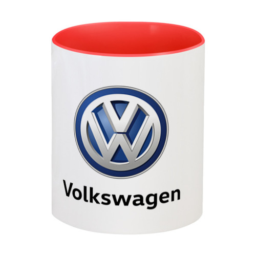 Заказать кружку в Москве. Кружка цветная внутри Volkswagen от DESIGNER   - готовые дизайны и нанесение принтов.
