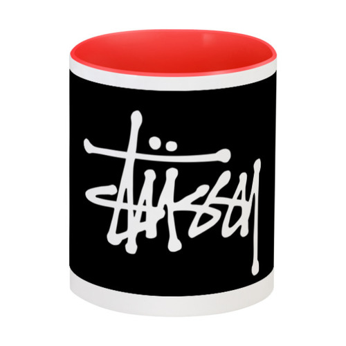 Заказать кружку в Москве. Кружка цветная внутри Stussy от DESIGNER   - готовые дизайны и нанесение принтов.