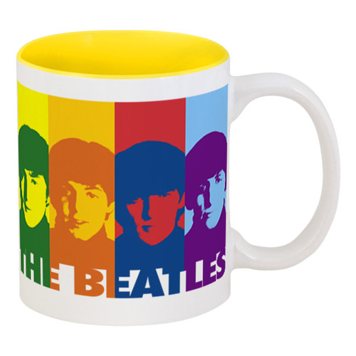 Заказать кружку в Москве. Кружка цветная внутри ✪ The Beatles ✪ от balden - готовые дизайны и нанесение принтов.