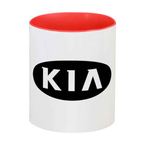 Заказать кружку в Москве. Кружка цветная внутри KIA   от DESIGNER   - готовые дизайны и нанесение принтов.