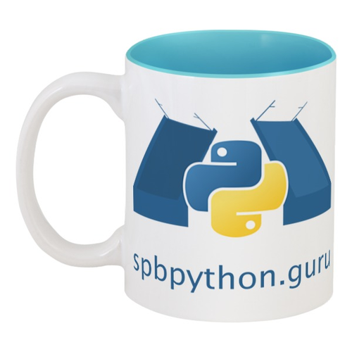 Заказать кружку в Москве. Кружка цветная внутри SPb Python Zen of Python Mug от SPb Python - готовые дизайны и нанесение принтов.