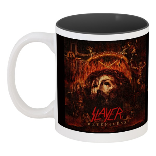 Заказать кружку в Москве. Кружка цветная внутри Slayer Repentless 2015 от Илья - готовые дизайны и нанесение принтов.