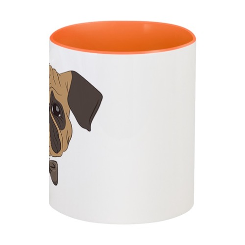 Заказать кружку в Москве. Кружка цветная внутри Собака мопс от Antaya - готовые дизайны и нанесение принтов.