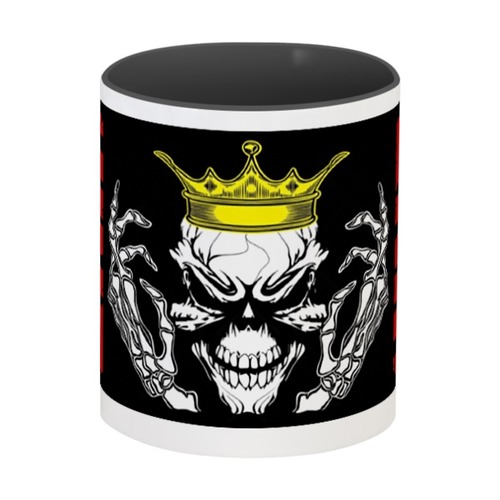 Заказать кружку в Москве. Кружка цветная внутри Skull King от Leichenwagen - готовые дизайны и нанесение принтов.