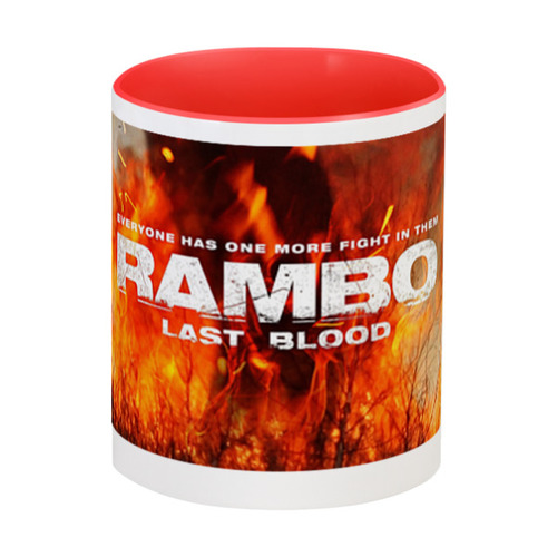 Заказать кружку в Москве. Кружка цветная внутри Rambo от Leichenwagen - готовые дизайны и нанесение принтов.