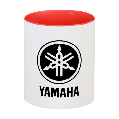 Заказать кружку в Москве. Кружка цветная внутри YAMAHA от DESIGNER   - готовые дизайны и нанесение принтов.