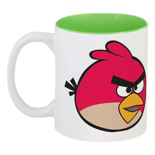 Заказать кружку в Москве. Кружка цветная внутри Angry Birds от YellowCloverShop - готовые дизайны и нанесение принтов.