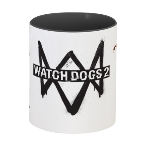 Заказать кружку в Москве. Кружка цветная внутри Watch Dogs 2 от Nos  - готовые дизайны и нанесение принтов.