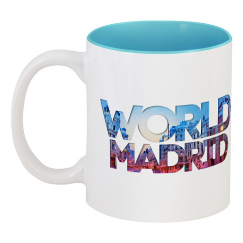 Заказать кружку в Москве. Кружка цветная внутри "DIFFERENT WORLD": Madrid от Octopuslabel - готовые дизайны и нанесение принтов.