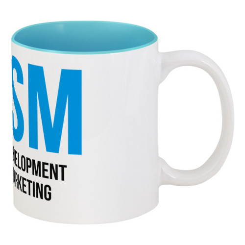 Заказать кружку в Москве. Кружка цветная внутри BDSM - Business development, sales & marketing от Startech.vc  - готовые дизайны и нанесение принтов.