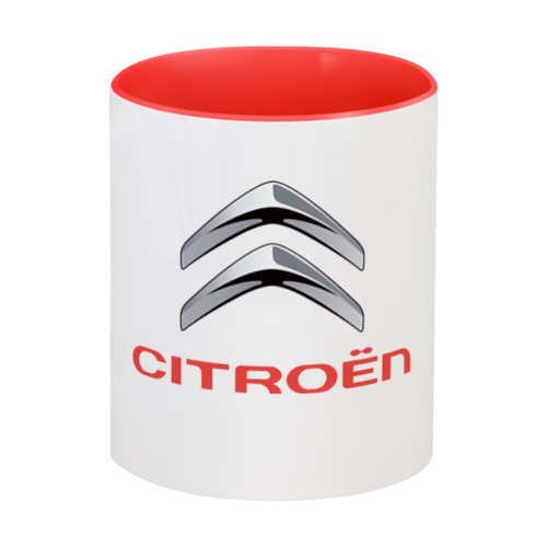 Заказать кружку в Москве. Кружка цветная внутри Citroen от DESIGNER   - готовые дизайны и нанесение принтов.