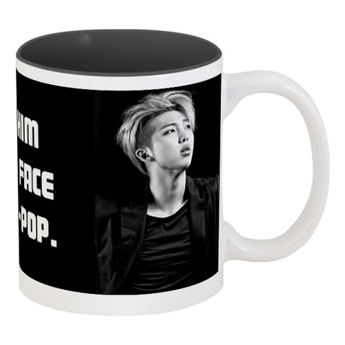 Заказать кружку в Москве. Кружка цветная внутри K-pop, BTS RM от vika0568@bk.ru - готовые дизайны и нанесение принтов.