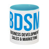 Заказать кружку в Москве. Кружка цветная внутри BDSM - Business development, sales & marketing от Startech.vc  - готовые дизайны и нанесение принтов.
