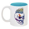 Заказать кружку в Москве. Кружка цветная внутри Rock Skull от Jimmy Flash - готовые дизайны и нанесение принтов.