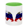 Заказать кружку в Москве. Кружка цветная внутри Русский Медведь от FireFoxa - готовые дизайны и нанесение принтов.