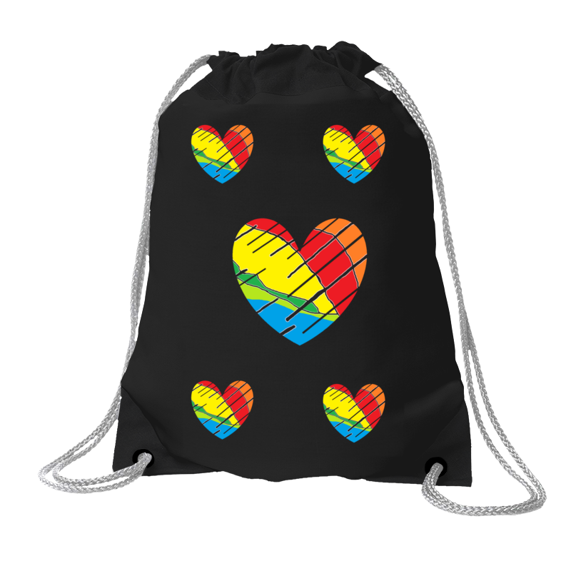 цена Printio Хлопковый рюкзак Цветные сердечки