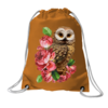 Заказать рюкзак в Москве. Хлопковый рюкзак Сова в розах. от Eva De Peron.  - готовые дизайны и нанесение принтов.
