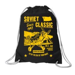 Заказать рюкзак в Москве. Хлопковый рюкзак Ан-2 Кукурузник от Рустам Юсупов - готовые дизайны и нанесение принтов.