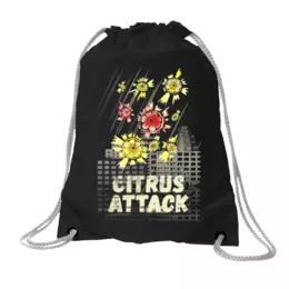 Заказать рюкзак в Москве. Хлопковый рюкзак Атака цитрусов от ELENA ZHARINOVA - готовые дизайны и нанесение принтов.