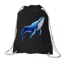 Заказать рюкзак в Москве. Хлопковый рюкзак Синий кит от tigerda  - готовые дизайны и нанесение принтов.