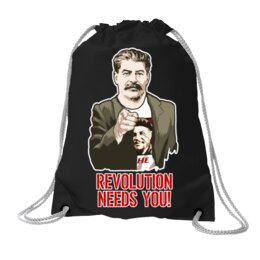 Заказать рюкзак в Москве. Хлопковый рюкзак Сталин от Рустам Юсупов - готовые дизайны и нанесение принтов.