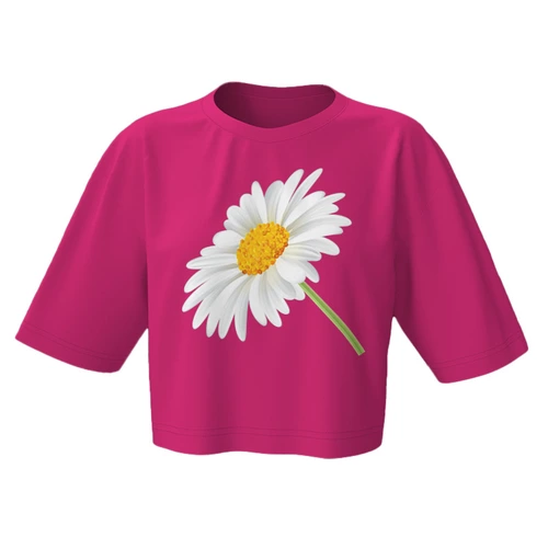 Заказать женскую футболку в Москве. Кроп футболка цветы от solntse - готовые дизайны и нанесение принтов.