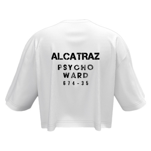 Заказать женскую футболку в Москве. Кроп футболка ☛ ALCATRAZ ☚ от balden - готовые дизайны и нанесение принтов.