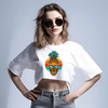 Заказать женскую футболку в Москве. Кроп футболка ☀SkullSummer☀ от balden - готовые дизайны и нанесение принтов.