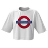 Заказать женскую футболку в Москве. Кроп футболка ☮The London Underground☮ от balden - готовые дизайны и нанесение принтов.