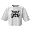 Заказать женскую футболку в Москве. Кроп футболка ❖Raccoon❖ от balden - готовые дизайны и нанесение принтов.