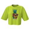 Заказать женскую футболку в Москве. Кроп футболка ❖Pineapple❖ от balden - готовые дизайны и нанесение принтов.