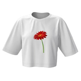 Заказать женскую футболку в Москве. Кроп футболка цветы от solntse - готовые дизайны и нанесение принтов.